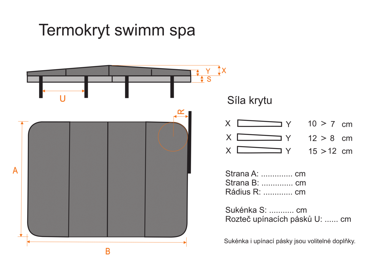 Thermal cover swimm spa