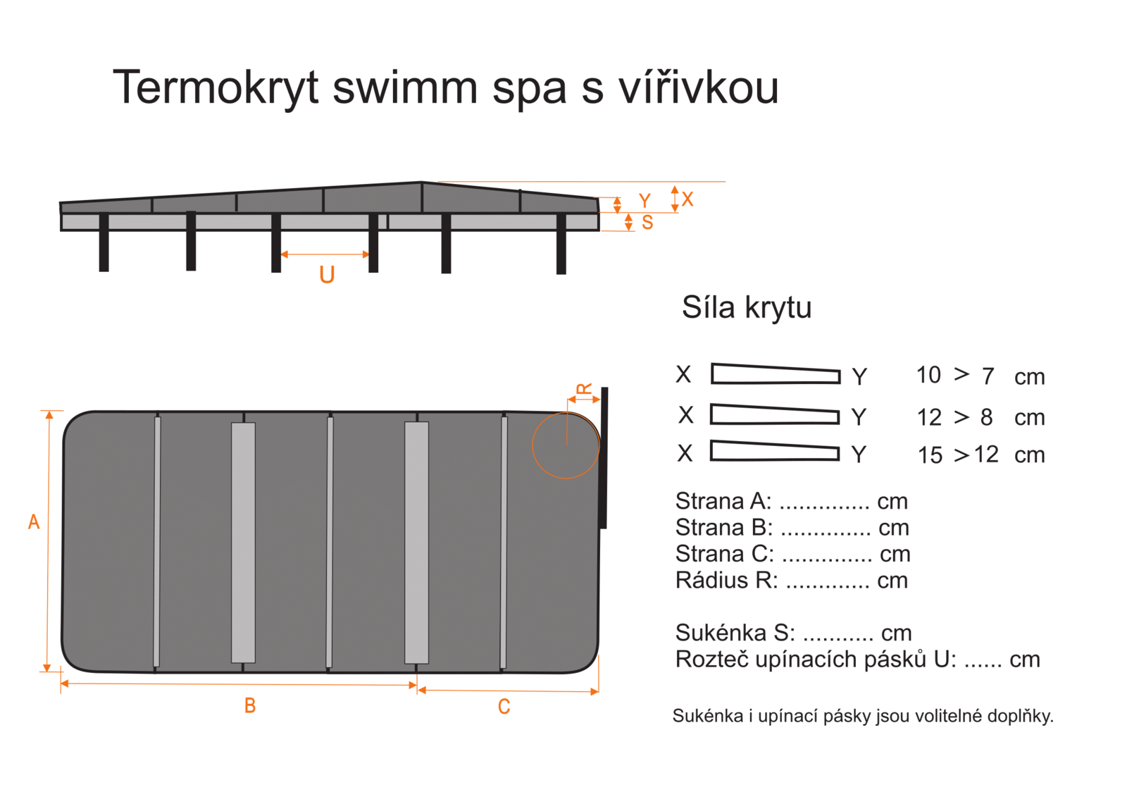 Thermal cover swimm spa with whirlpool